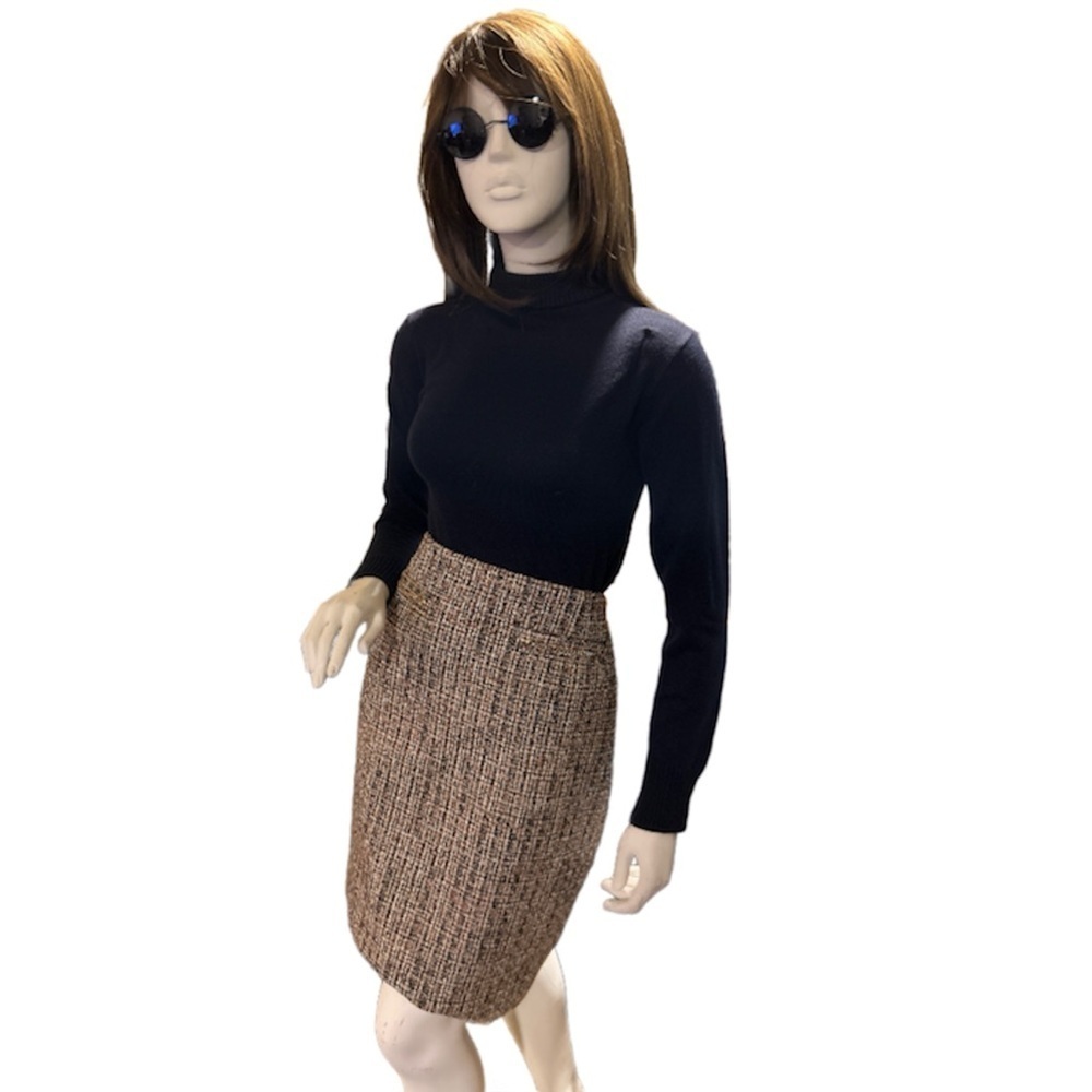 Etcetera Tweed Black and Brown Skirt